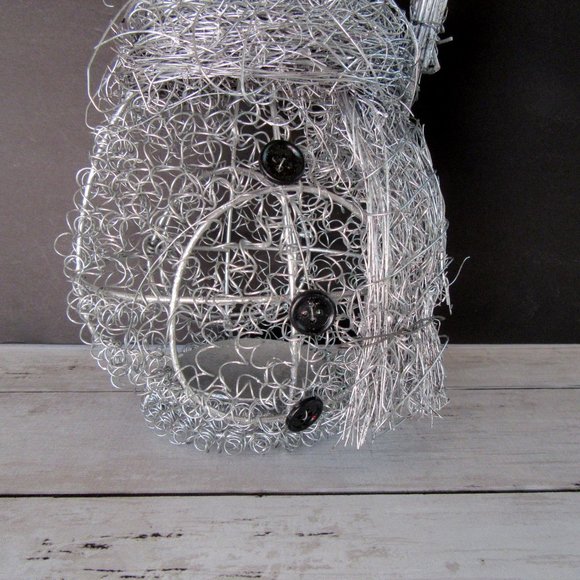 Wire mesh snowman candle holder - 15" tall - Picture 7 of 11